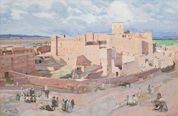 Árabe Painting - Ouarzazate Jacques Majorelle Orientalista Modernista Árabe